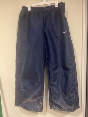 Nike Navy blue Women's shine pants with White Swoosh